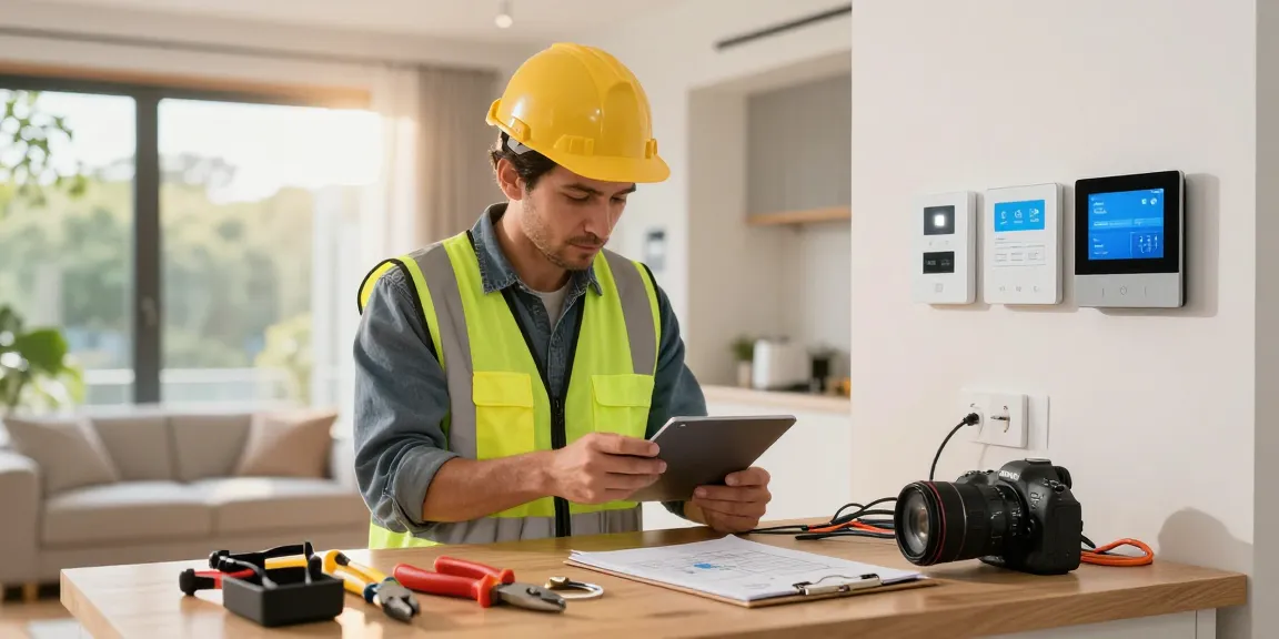 Electrical contractor Toronto installing wiring in eco-friendly home.